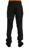 Pantaloni formali stretch in lana a righe grigie Dolce&Gabbana-IT50-L