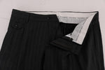 Pantaloni formali stretch in lana a righe grigie Dolce&Gabbana-IT50-L