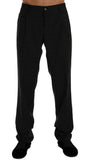 Pantaloni formali stretch in lana a righe grigie Dolce&Gabbana-IT50-L