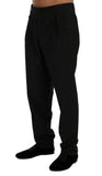 Pantaloni formali stretch in lana a righe grigie Dolce&Gabbana-IT50-L