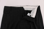 Pantaloni formali stretch in lana a righe grigie Dolce&Gabbana-IT50-L