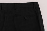 Pantaloni formali stretch in lana a righe grigie Dolce&Gabbana-IT50-L