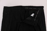 Pantaloni formali cotone a righe nere Dolce&Gabbana-IT54-XXL