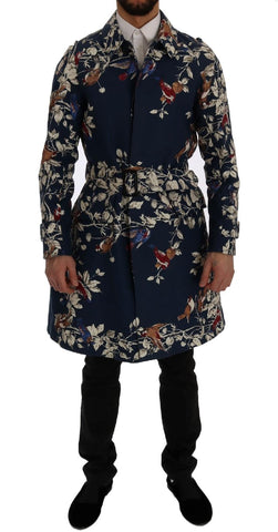 Trench in cotone blu Uccello Dolce & Gabbana - Taglia IT44-XS