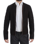 Biker Cappotto in pelle marrone Dolce & Gabbana - Taglia IT48-M