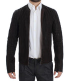 Biker Cappotto in pelle marrone Dolce & Gabbana - Taglia IT48-M