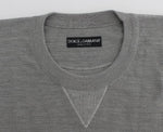 Pullover Dolce & Gabbana grigio girocollo in maglina - IT48-M