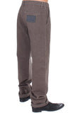 Pantaloni casual regular fit in cotone marrone GF - Taglia IT48-M