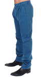 Pantaloni chino dritto in cotone blu GF Ferre - Taglia IT48-M