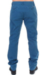 Pantaloni chino dritto in cotone blu GF Ferre - Taglia IT48-M