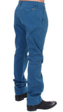 Pantaloni chino dritto in cotone blu GF Ferre - Taglia IT48-M