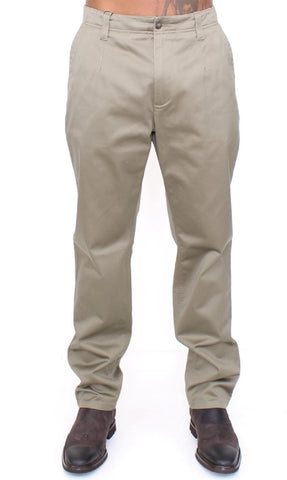 Pantaloni chino slim fit in cotone verde Dolce & Gabbana - IT54-XXL