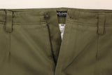 Pantaloni chino slim fit in cotone verde Dolce & Gabbana - IT54-XXL