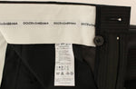 Pantaloni pieghettati stretch in lana marrone Dolce & Gabbana-IT54-XXL