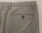 Pantaloni chino slim fit in cotone grigio Dolce & Gabbana - IT54-XXL