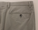 Pantaloni chino slim fit in cotone grigio Dolce & Gabbana - IT54-XXL