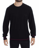 Versace Jeans Maglione girocollo in lana nera - Taglia IT44-XS