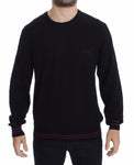 Versace Jeans Maglione girocollo in lana nera - Taglia IT44-XS