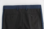 Pantaloni Chino Casual 3/4 Chinos cotone blu grigio Dolce&Gabbana-IT54-XL