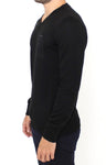 Pullover con scollo a V in misto lana nero Scervino Ermanno-IT48-M