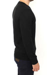 Pullover con scollo a V in misto lana nero Scervino Ermanno-IT48-M