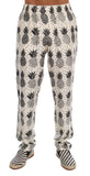 Pantaloni pigiama stampa Ananas bianchi Dolce & Gabbana - IT48-M