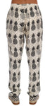 Pantaloni pigiama stampa Ananas bianchi Dolce & Gabbana - IT48-M