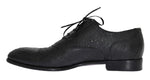 Scarpe derby -pelle con pelle di rana nera Dolce & Gabbana - EU44-US11