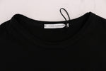 T-Shirt Girocollo in cotone nero di Alessandra Daniele - Taglia M