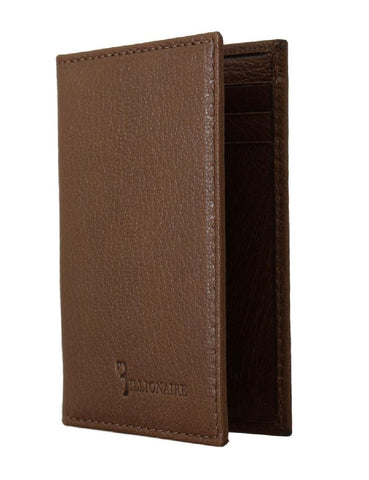 Portafoglio Bifold in pelle marrone miliardario italiano