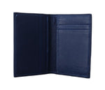 Portafoglio Bifold in pelle blu miliardario italiano