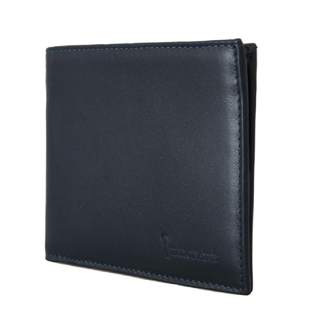 Portafoglio Bifold in pelle blu miliardario italiano