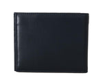 Portafoglio Bifold in pelle blu miliardario italiano