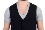 Gilet casual in misto lana nazionale nero - Taglia IT50-ML