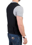 Gilet casual in misto lana nazionale nero - Taglia IT50-ML