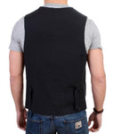 Gilet casual in misto lana nazionale nero - Taglia IT50-ML