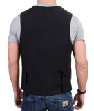 Gilet casual in misto lana nazionale nero - Taglia IT50-ML