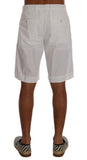 Pantaloncini in jersey di cotone bianco Dolce & Gabbana - IT44-XS