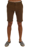 Shorts Dolce & Gabbana cotone marrone sopra le ginocchia - IT44-XS