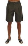 Shorts Crown in cotone grigio Dolce & Gabbana - Taglia IT44-XS