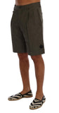 Shorts Crown in cotone grigio Dolce & Gabbana - Taglia IT44-XS