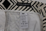 Pantaloncini casual a righe bianchi e neri Dolce & Gabbana - IT54-XL