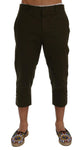 Pantaloni Capri in cotone stretch verde Dolce & Gabbana - IT46-S