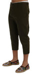 Pantaloni Capri in cotone stretch verde Dolce & Gabbana - IT46-S