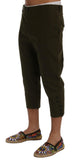 Pantaloni Capri in cotone stretch verde Dolce & Gabbana - IT46-S