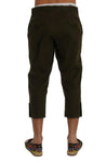 Pantaloni Capri in cotone stretch verde Dolce & Gabbana - IT46-S