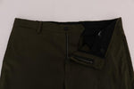 Pantaloni Capri in cotone stretch verde Dolce & Gabbana - IT46-S