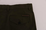 Pantaloni Capri in cotone stretch verde Dolce & Gabbana - IT46-S