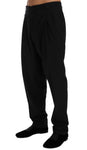 Pantaloni stretch in lana a righe blu Dolce & Gabbana - IT54-XXL