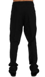 Pantaloni stretch in lana a righe blu Dolce & Gabbana - IT54-XXL